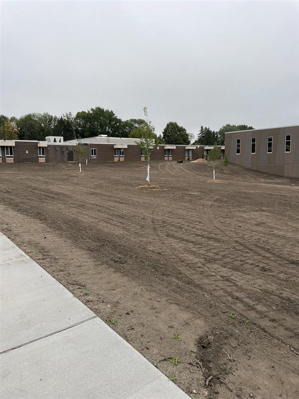 Former rec center location ready for grass seeding 